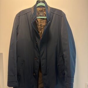 Strellson Navy Waterproof Overcoat Jacket